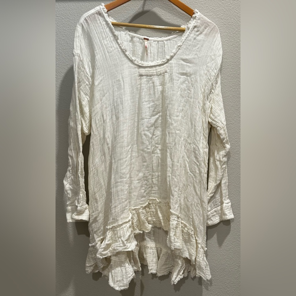 Free people white waffle tunic